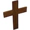 Ekena Millwork 16"W x 24"H x 3/4"D Vintage Farmhouse Cross, Barnwood Decor Collection, Weathered Brown DECR016X024X0750CRSBR - alternate 3